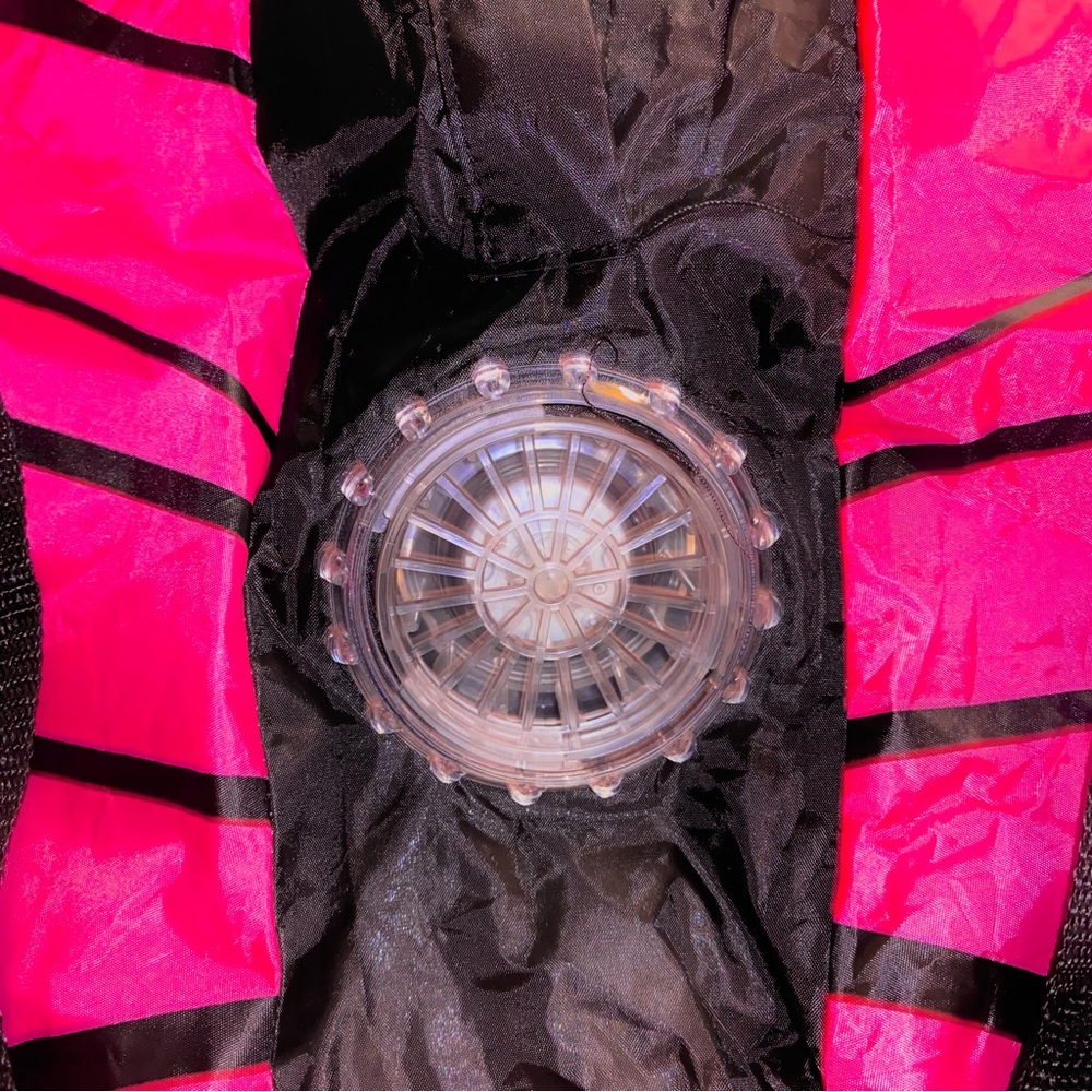 Butterfly Wings Costume w/ Batteries Pink Halloween Straps Easy Quick Inflatable - Picture 7 of 16